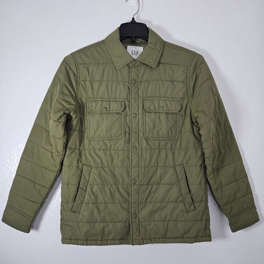 GAP Mens Quilted Jacket Olive XS Lightweight